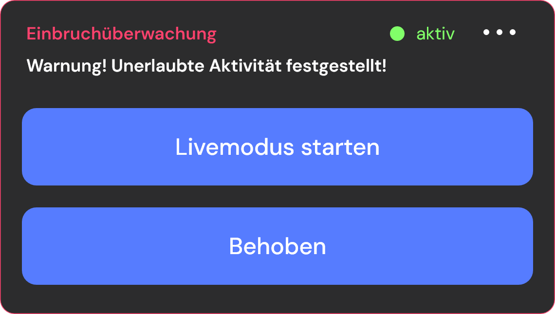 Alarmsystem mit Livemodus